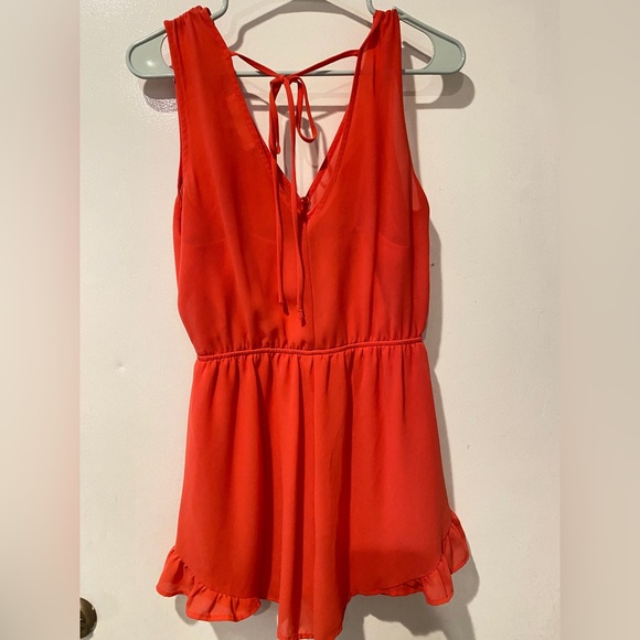 Coral Romper - Picture 2 of 3